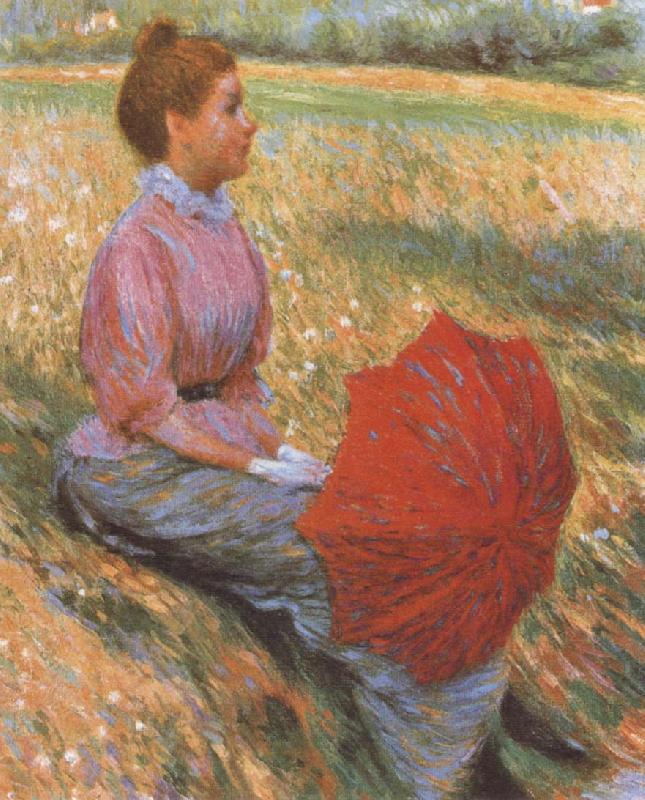 Federico zandomeneghi Lady in a Meadow oil painting picture